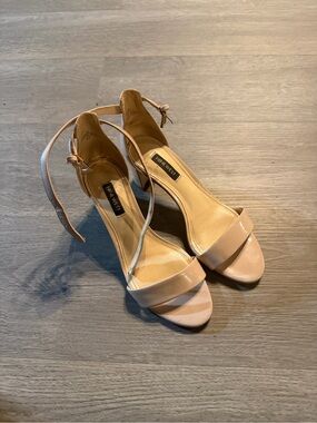 Nine West Nude Ankle-Strap Heels